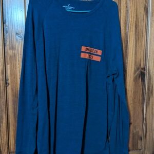 American Eagle Blue Long Sleeve Shirt